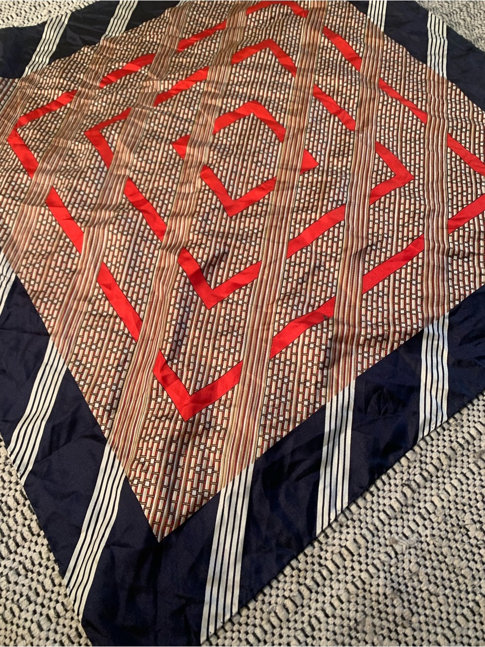 100% silk Daniel Laforêt vintage scarf